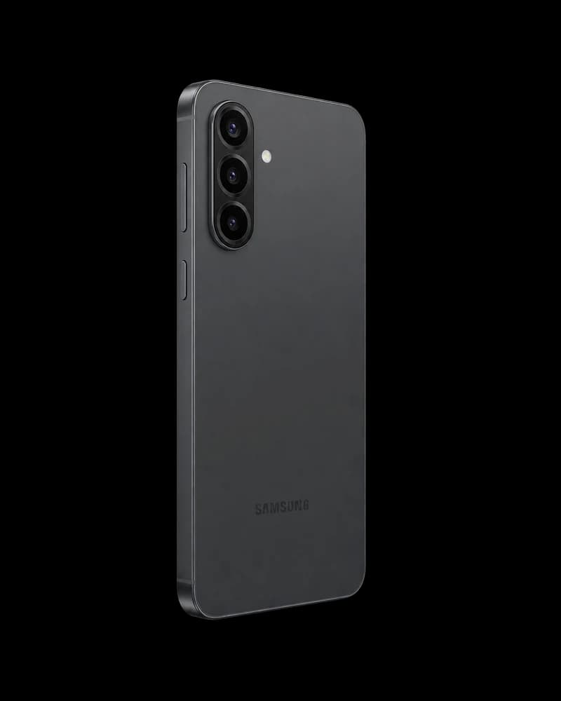 Samsung Galaxy A56 in graphite, back view